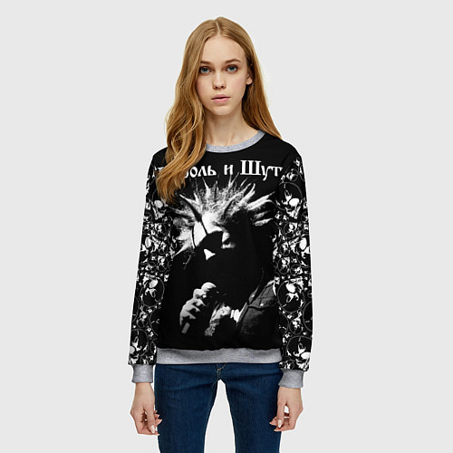 Женский свитшот Король и Шут Анархия спина / 3D-Меланж – фото 3