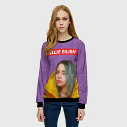 Свитшот женский Billie Eilish, цвет: 3D-черный — фото 2