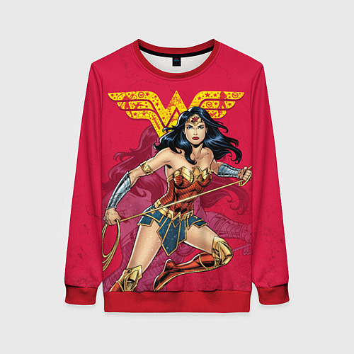 Женский свитшот Wonder Woman / 3D-Красный – фото 1