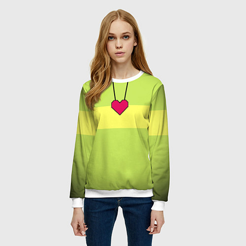 Женский свитшот UNDERTALE CHARA / 3D-Белый – фото 3
