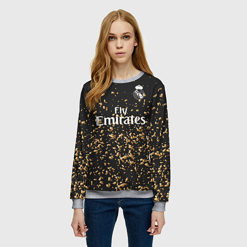 Женский свитшот Real Madrid 4-th 19-20 / 3D-Меланж – фото 3