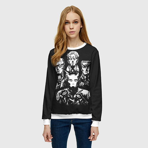 Женский свитшот JoJo Bizarre Adventure / 3D-Белый – фото 3