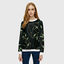 Свитшот женский Геометрия в природе, цвет: 3D-белый — фото 2