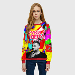 Свитшот женский Руки Вверх, цвет: 3D-красный — фото 2