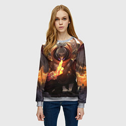 Свитшот женский League Of Legends Джакс, цвет: 3D-меланж — фото 2