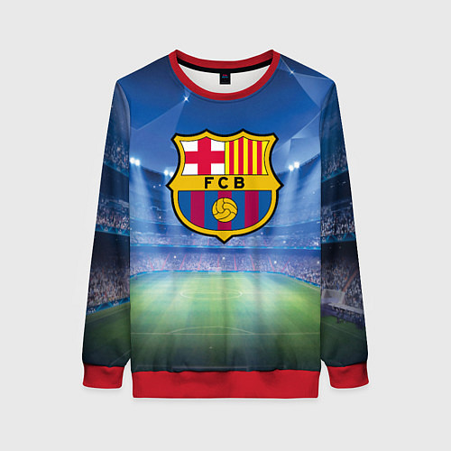 Женский свитшот FC Barcelona / 3D-Красный – фото 1