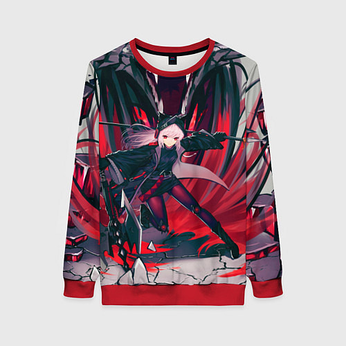 Женский свитшот Arknights art / 3D-Красный – фото 1
