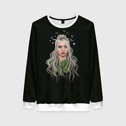 Свитшот женский Billie Eilish Black Art, цвет: 3D-белый