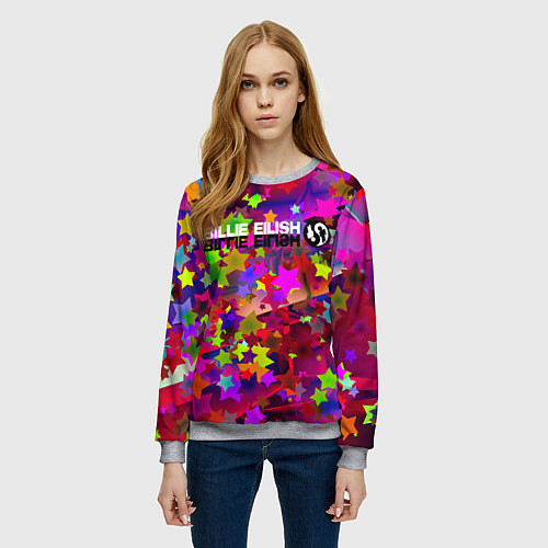 Женский свитшот Billie eilish / 3D-Меланж – фото 3