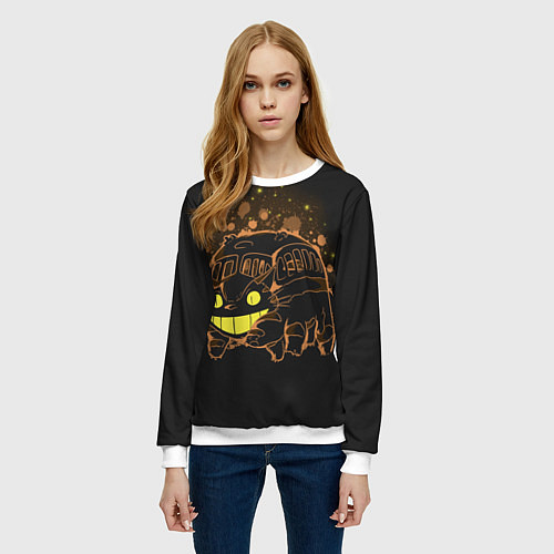 Женский свитшот My Neighbor Totoro / 3D-Белый – фото 3