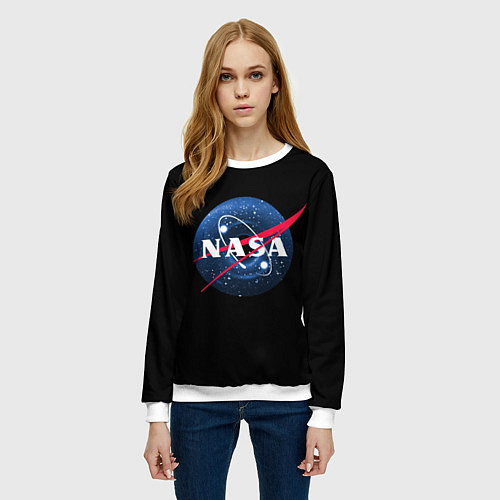 Женский свитшот NASA Black Hole / 3D-Белый – фото 3
