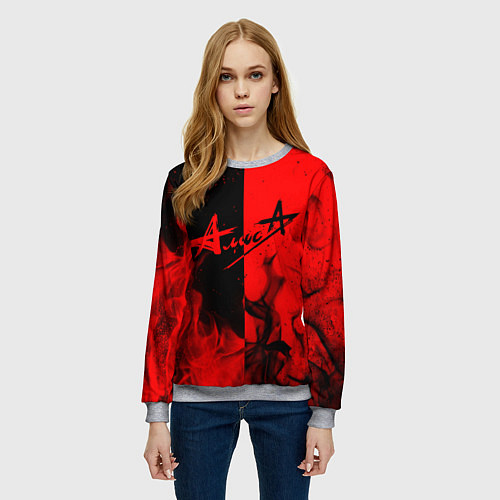 Женский свитшот АлисА / 3D-Меланж – фото 3