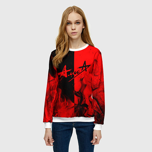 Женский свитшот АлисА / 3D-Белый – фото 3