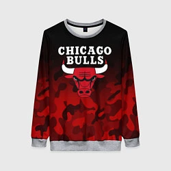 Свитшот женский CHICAGO BULLS, цвет: 3D-меланж