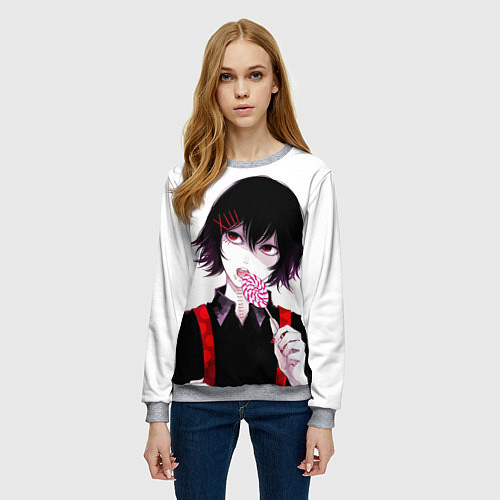 Женский свитшот Сузуя Джузо / 3D-Меланж – фото 3