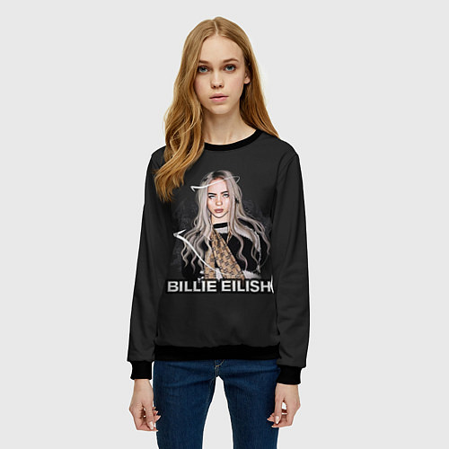 Женский свитшот BILLIE EILISH / 3D-Черный – фото 3