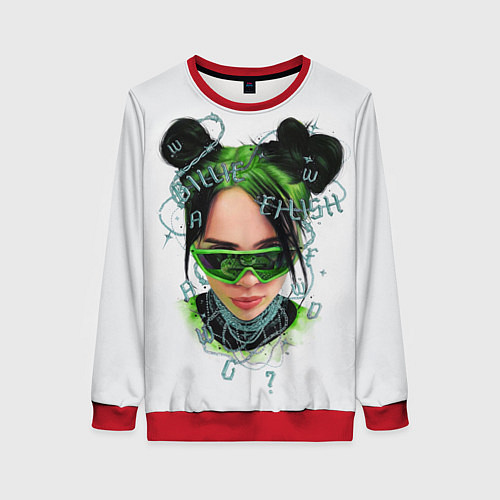 Женский свитшот BILLIE EILISH / 3D-Красный – фото 1
