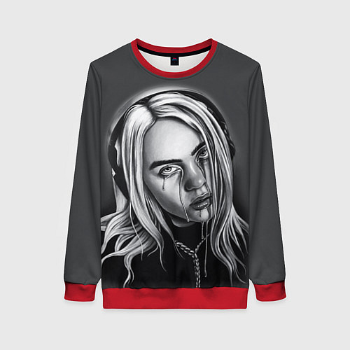 Женский свитшот BILLIE EILISH / 3D-Красный – фото 1