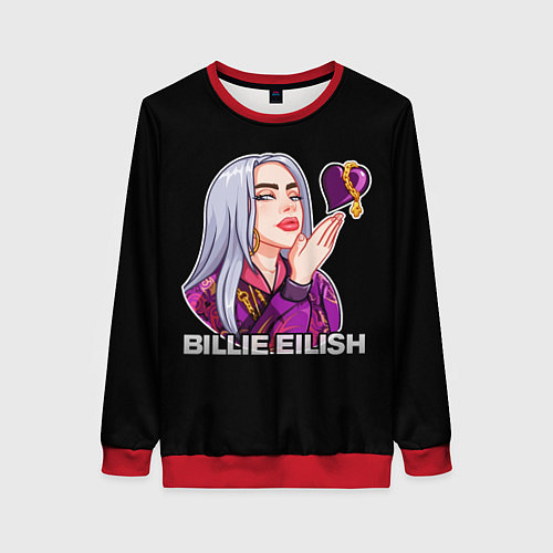 Женский свитшот BILLIE EILISH / 3D-Красный – фото 1