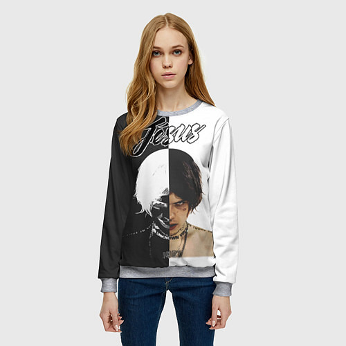 Женский свитшот Dzhizus / 3D-Меланж – фото 3