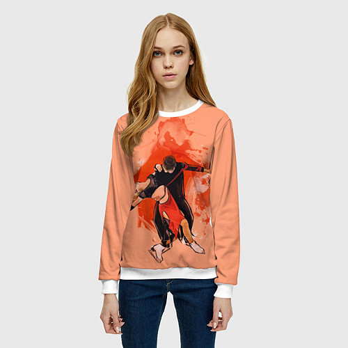 Женский свитшот Парное фигурное катание / 3D-Белый – фото 3