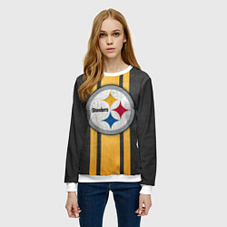 Свитшот женский Pittsburgh Steelers, цвет: 3D-белый — фото 2