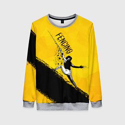 Свитшот женский Fencing, цвет: 3D-меланж