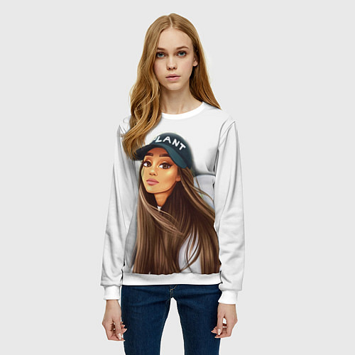 Женский свитшот Ariana Grande Ариана Гранде / 3D-Белый – фото 3