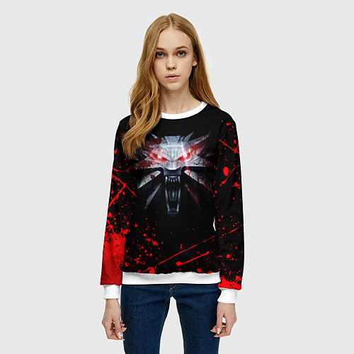 Женский свитшот ВЕДЬМАК / 3D-Белый – фото 3