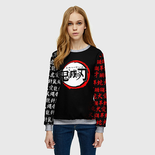 Женский свитшот KIMETSU NO YAIBA / 3D-Меланж – фото 3
