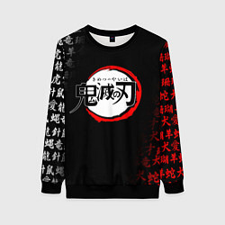 Свитшот женский KIMETSU NO YAIBA, цвет: 3D-черный