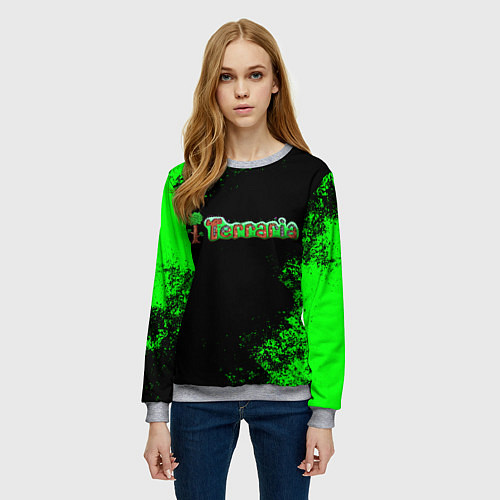 Женский свитшот Terraria / 3D-Меланж – фото 3