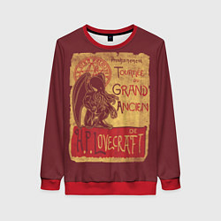 Свитшот женский Cthulhu, цвет: 3D-красный