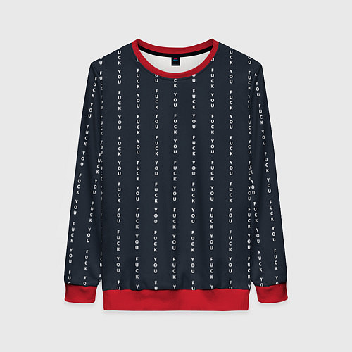 Женский свитшот FUCK YOU как у Конор МакГрегор / 3D-Красный – фото 1