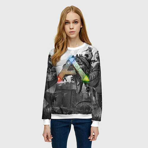 Женский свитшот Ark Survival Evolved / 3D-Белый – фото 3