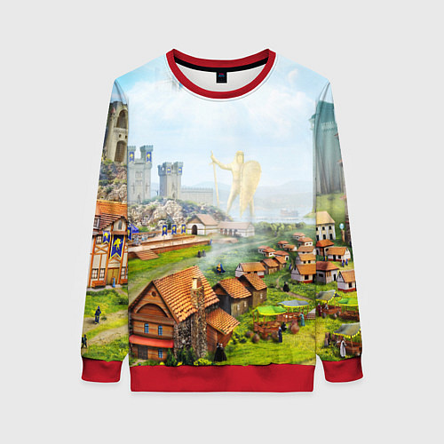 Женский свитшот ГЕРОИ МЕЧА И МАГИИ / 3D-Красный – фото 1