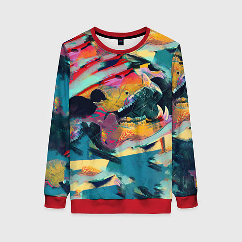 Женский свитшот Абстрактный рисунок / 3D-Красный – фото 1