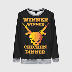 Свитшот женский Winner Chicken Dinner, цвет: 3D-меланж