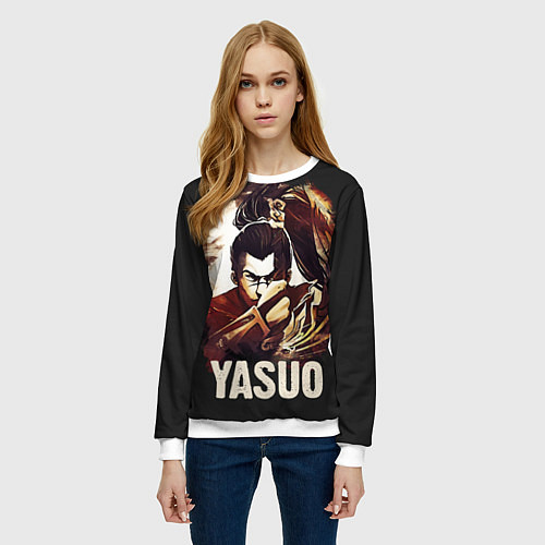 Женский свитшот Yasuo / 3D-Белый – фото 3