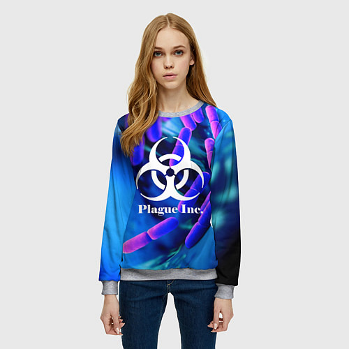 Женский свитшот PLAGUE INC / 3D-Меланж – фото 3