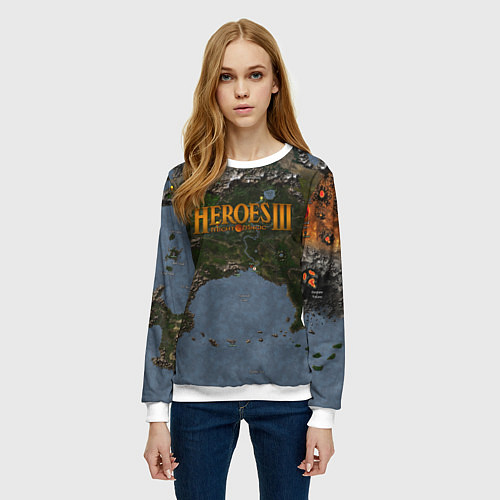 Женский свитшот ГЕРОИ 3 / 3D-Белый – фото 3