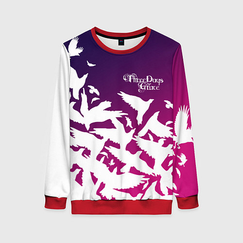 Женский свитшот Three Days Grace / 3D-Красный – фото 1