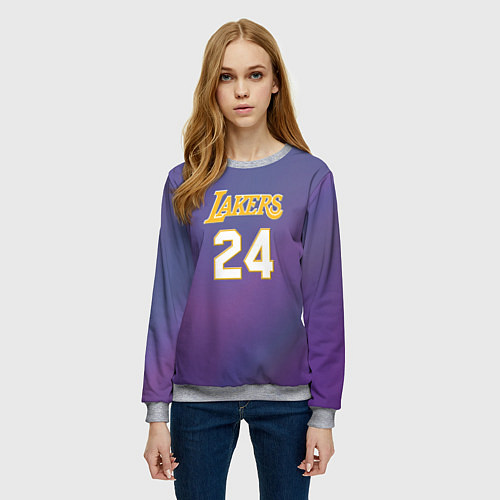 Женский свитшот Los Angeles Lakers Kobe Brya / 3D-Меланж – фото 3