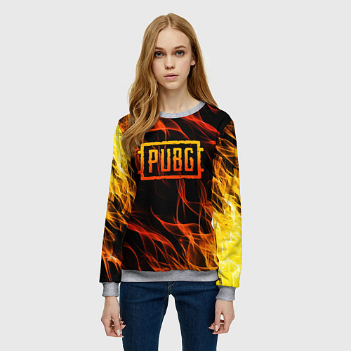 Женский свитшот PUBG / 3D-Меланж – фото 3