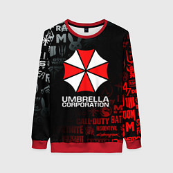Свитшот женский RESIDENT EVIL UMBRELLA CORP, цвет: 3D-красный
