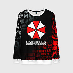 Свитшот женский RESIDENT EVIL UMBRELLA CORP, цвет: 3D-белый