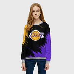 Свитшот женский LA LAKERS, цвет: 3D-меланж — фото 2