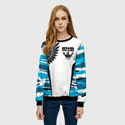 Свитшот женский ВМФ России камуфляж, цвет: 3D-черный — фото 2