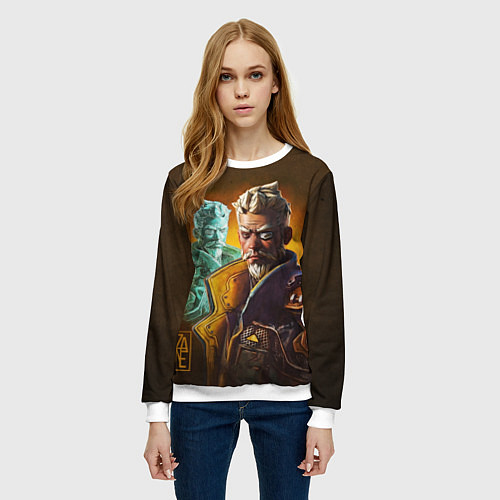 Женский свитшот Zane Flynt / 3D-Белый – фото 3