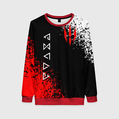 Женский свитшот THE WITCHER / 3D-Красный – фото 1